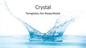  Presentation with water splash - Beautiful slide deck featuring splash isolated on white background backdrop and a white colored foreground