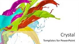  Presentation with splash - Colorful PPT layouts enhanced with splash isolated on white background backdrop and a white colored foreground