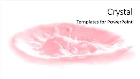  Presentation with milk splashing - PPT theme enhanced with splash isolated on white background background and a white colored foreground