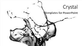  Presentation with fluid dynamics - Beautiful slide deck featuring splash of black fluid backdrop and a white colored foreground