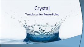  Presentation with blue water splash isolated - Slide deck featuring splash of blue freshnes water background and a sky blue colored foreground