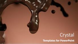  Presentation with chocolate splash - PPT theme with splash-of-brownish-hot-chocolate background and a coral colored foreground