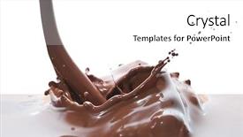  Presentation with chocolate splash - Colorful presentation enhanced with splash of chocolate isolated backdrop and a  colored foreground
