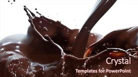  Presentation with chocolate splash - Slide deck enhanced with splash of chocolate isolated background and a wine colored foreground