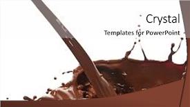  Presentation with chocolate splash - Amazing presentation design having splash of chocolate isolated backdrop and a white colored foreground