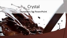  Presentation with chocolate splash - Beautiful PPT theme featuring splash of chocolate isolated backdrop and a white colored foreground