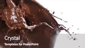  Presentation with chocolate splash - Slide deck consisting of splash of chocolate isolated background and a tawny brown colored foreground