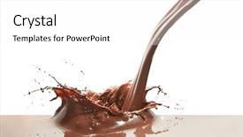  Presentation with chocolate splash - Audience pleasing PPT layouts consisting of splash of chocolate isolated backdrop and a white colored foreground
