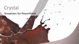  Presentation with chocolate splash - Slide deck featuring splash-of-chocolate-isolated background and a white colored foreground