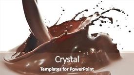  Presentation with chocolate splash - Slide set having splash of chocolate isolated background and a tawny brown colored foreground