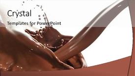  Presentation with chocolate splash - Theme consisting of splash of chocolate isolated background and a white colored foreground