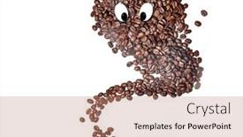  Presentation with high quality - Presentation with splash-of-coffee-beans-isolated background and a coral colored foreground