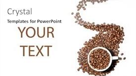  Presentation with high quality - PPT layouts with splash-of-coffee-beans background and a white colored foreground