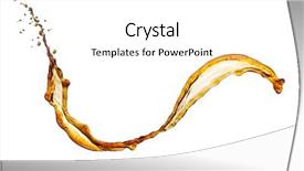  Presentation with liquid - Theme consisting of splash of coffee or cola background and a white colored foreground