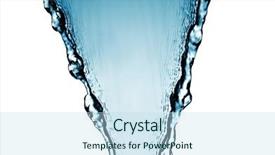  Presentation with water splash - Theme enhanced with woter free - splash of crystalline water background and a sky blue colored foreground
