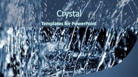  Presentation with water fountain - Theme enhanced with splash of crystalline water background and a ocean colored foreground