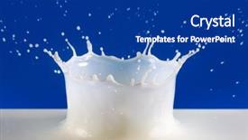  Presentation with milk splash - Slides with splash of fresh natural milk background and a navy blue colored foreground