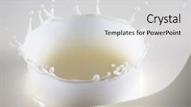  Presentation with milk splash - Amazing slides having splash of fresh natural milk backdrop and a light gray colored foreground