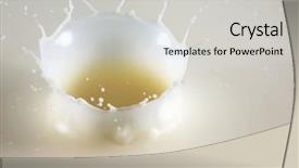  Presentation with milk splash - Theme consisting of splash of fresh natural milk background and a  colored foreground
