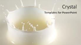  Presentation with milk splash - PPT layouts with splash of fresh natural milk background and a lemonade colored foreground