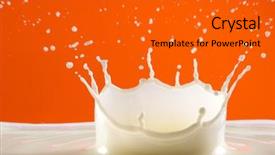  Presentation with milk splash - Colorful theme enhanced with splash of fresh natural milk backdrop and a gold colored foreground