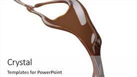  Presentation with chocolate splash - Colorful presentation design enhanced with splash of hot chocolate backdrop and a white colored foreground