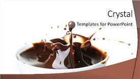  Presentation with chocolate splash - Slide set with splash of hot chocolate background and a white colored foreground