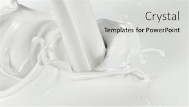  Presentation with milk splash - Slide deck enhanced with splash-of-milk-macro-shot background and a light gray colored foreground