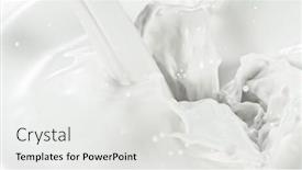  Presentation with milk splash - Cool new presentation theme with splash-of-milk-macro-shot backdrop and a light gray colored foreground