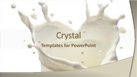  Presentation with milk splashing - Theme having splash of milk background and a lemonade colored foreground