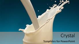  Presentation with milk splash - Audience pleasing presentation design consisting of businessman rubbing his forehead backdrop and a dark gray colored foreground