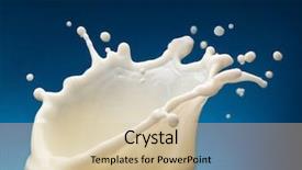  Presentation with milk splashing - Amazing slides having splash of milk backdrop and a soft green colored foreground