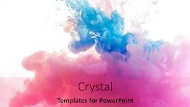  Presentation with splash - Beautiful PPT theme featuring splash of paint in water abstract background backdrop and a coral colored foreground