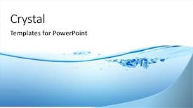 Presentation with pure water - Amazing slide deck having splash of pure water wave backdrop and a white colored foreground