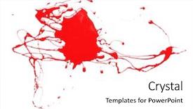  Presentation with paint brush brash and red - Amazing theme having splash of red paint isolated backdrop and a  colored foreground