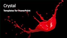  Presentation with splash - Slides having splash of red paint isolated background and a black colored foreground