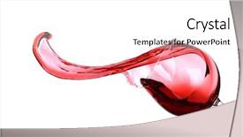  Presentation with splash - Presentation theme enhanced with splash of red wine isolated background and a white colored foreground