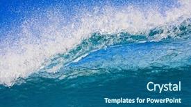  Presentation with water wave - Slides having splash of water the lip background and a ocean colored foreground