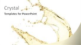  Presentation with splash - Colorful presentation theme enhanced with splash-of-white-wine-isolated backdrop and a white colored foreground