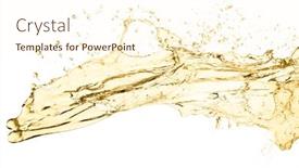  Presentation with splash - PPT theme having splash-of-white-wine-isolated background and a cream colored foreground