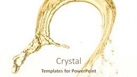  Presentation with splash - Cool new slide deck with splash-of-white-wine-isolated backdrop and a cream colored foreground