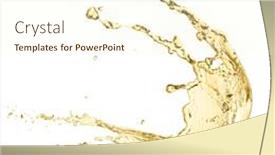  Presentation with splash - PPT theme consisting of splash-of-white-wine-isolated background and a cream colored foreground