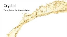  Presentation with splash - Beautiful presentation theme featuring splash-of-white-wine-isolated backdrop and a white colored foreground