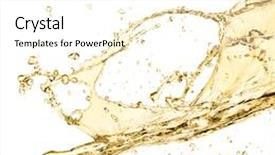  Presentation with fresh water splash green apple isolated white - Slide deck consisting of splash of white wine isolated background and a  colored foreground