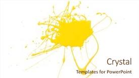  Presentation with splash - Slides enhanced with splash of yellow paint isolated background and a cream colored foreground