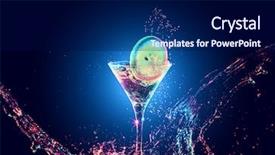  Presentation with splash - Presentation design featuring splash on the dark background background and a navy blue colored foreground