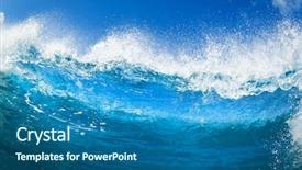  Presentation with blue wave - Beautiful slide deck featuring bottle of milk disposable diaper backdrop and a navy blue colored foreground.