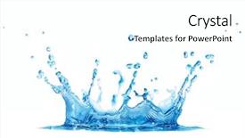  Presentation with water splash - Audience pleasing presentation theme consisting of free waves - splash water isolated backdrop and a white colored foreground