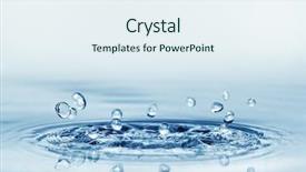  Presentation with water splash - Audience pleasing slides consisting of splash water backdrop and a sky blue colored foreground