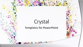  Presentation with paint - Beautiful slide deck featuring splashes of paint as background backdrop and a pink colored foreground